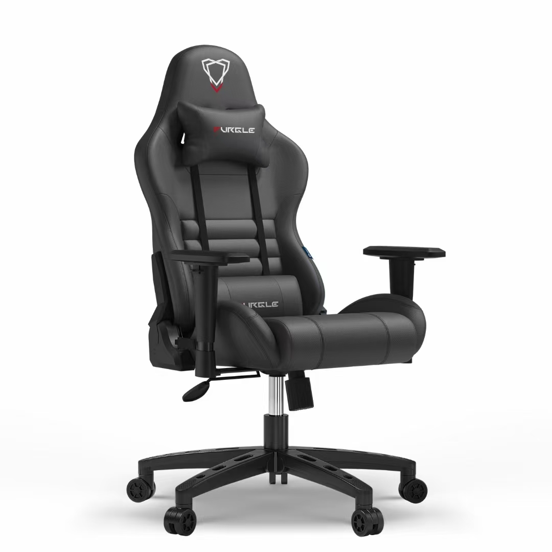 Premium Gaming Chair with Retractable Footrest and Massage Function