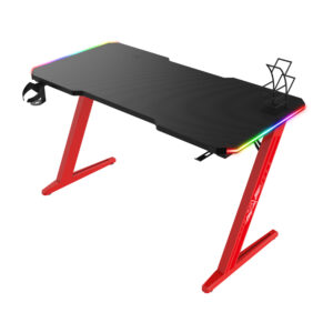 Professional Gaming Desk with RGB Mouse Pad Surface
