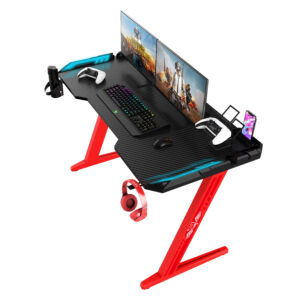 Multi-Functional Gaming Desk with Rotating Monitor Stand
